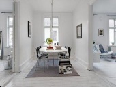 白色木地板如何搭配家具?