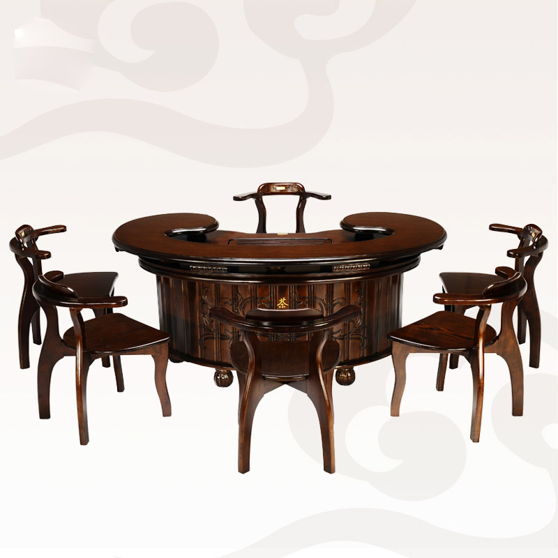 红木家具功夫茶桌椅组合仿古中式实木茶几鸟巢茶艺桌茶道桌